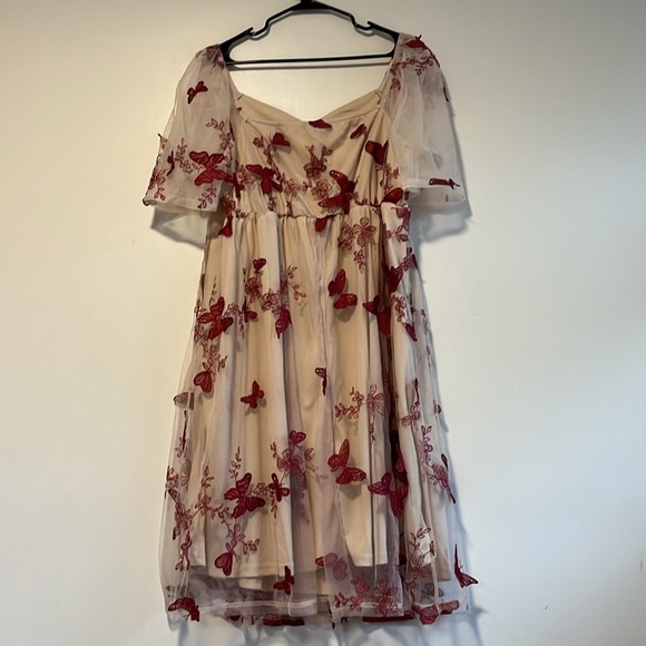 Whimsical Butterfly Tulle Midi Dress BloomChic Fairycore Whimsigoth Romantic - Picture 4 of 8